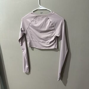 HALARA Long Sleeve Crop Top - Soft Lavender